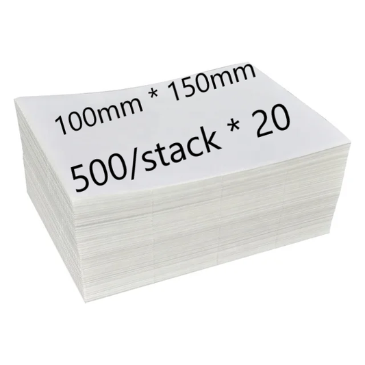 Bulk 10000 High-Quality 100*150mm Direct thermal labels fanfold[500*20 stacks]